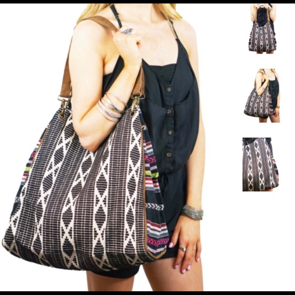 Love Stitch Boho Tote Bag
